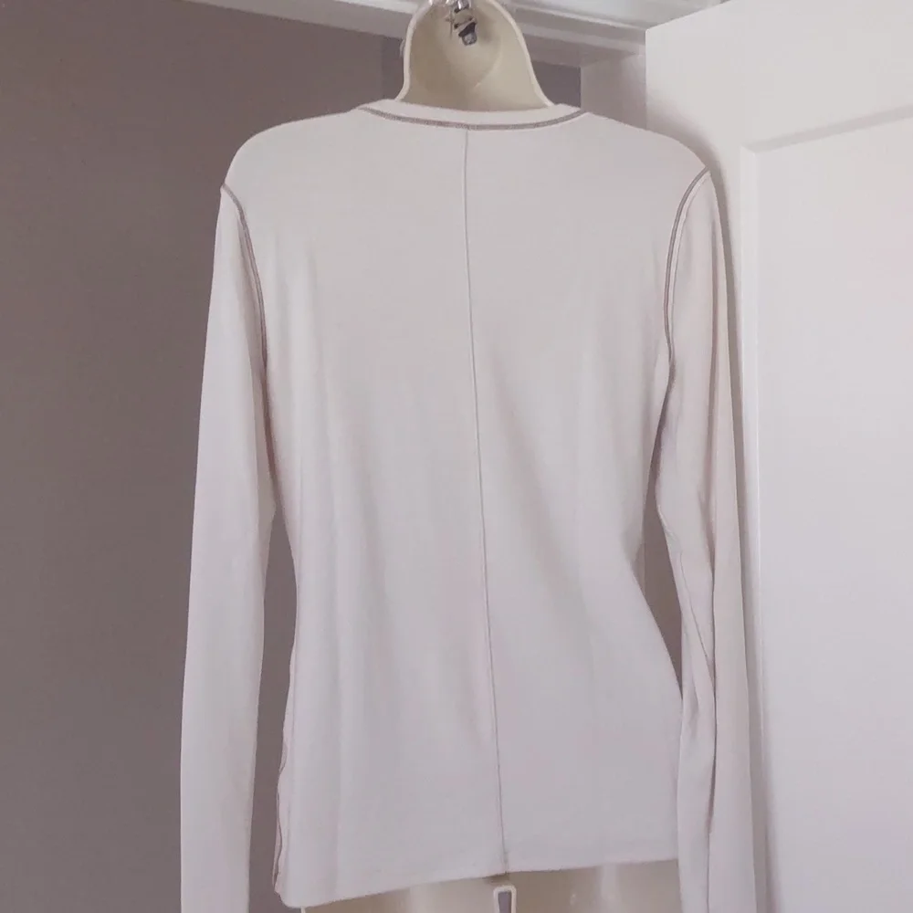 Melrose and Market Women's Long Sleeve Crewneck Top in Light Cream - Medium - Picture 5 of 7